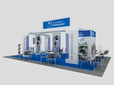 Nottingham University Exhibition 6 x 9 Booth  3D model