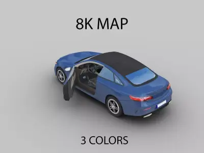 Mercedes-Benz E-Class Coupe 2018 Low-poly 3D model