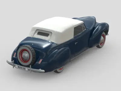 Lincoln Zephyr Continental 1939 Low-poly 3D model