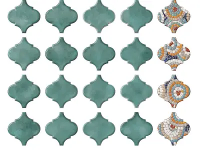 Arabesques Majolica Tile 3D model