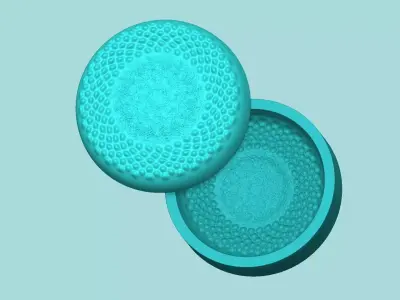 Sunflower Center 02 - Silicone Mold Maker - Template 3D print model