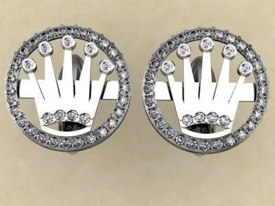 daimond cufflinks 3D print model