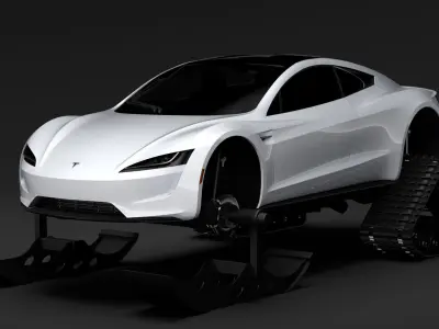 Tesla Roadster  Ski 2018 3D model