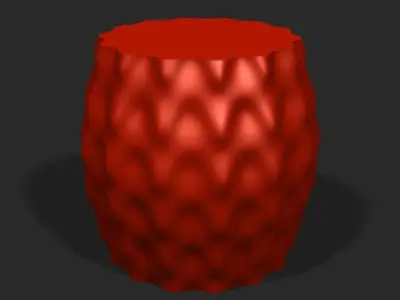 Cups and vases - wavy surface 3D print model