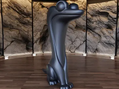 Smile Lizard Creature Figure Fan Art Toy 3D print model