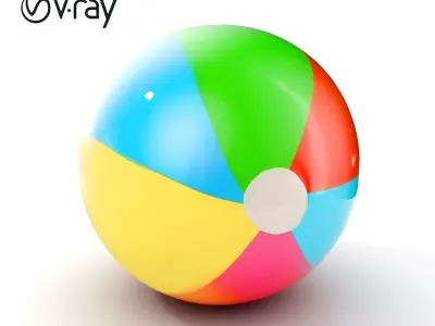 Colorful Beach Ball Model Pack Low-poly 3D model