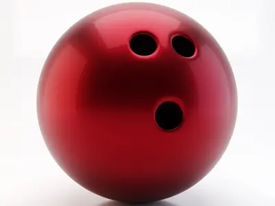 Bowling Balls and Pin 3D model Low-poly 3D model
