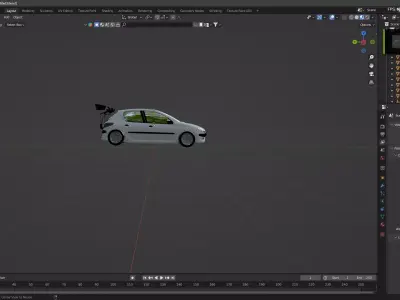 206 sport 4k Low-poly 3D model