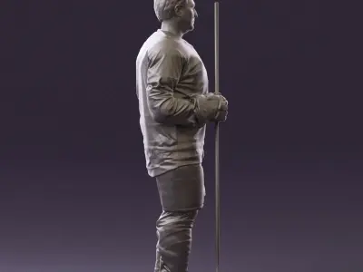 Hockey player in team russia jersey 0900 3D Print Ready 3D model