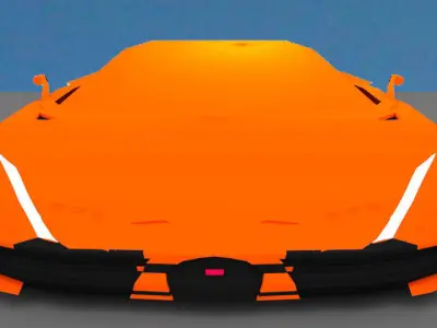 Hypercar Daemon Low-poly 3D model