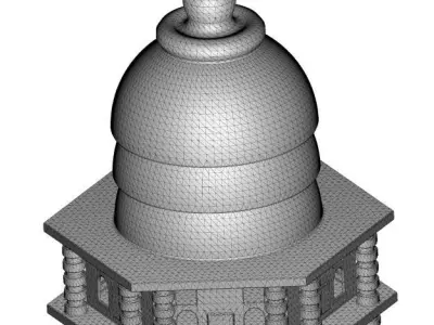 Stylish Hexagonal Palace 3D model