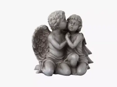Angel 2 pair of angels kissing each 3D model