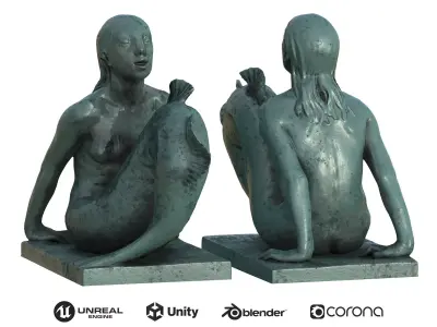 Statue 015 Low-poly 3D model