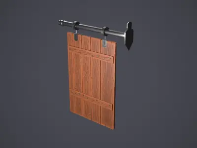 Blacksmith signboard Low-poly 3D model