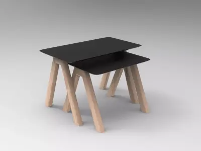 Monk Low Table Low-poly 3D model