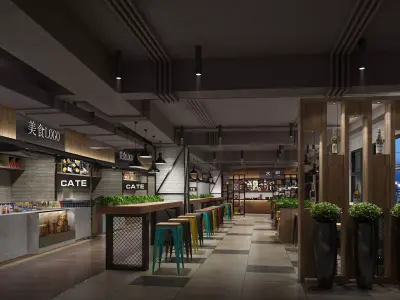 restaurant interior scenes 3D model