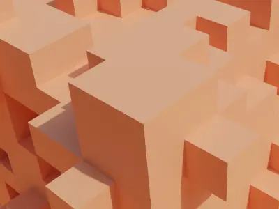 Geometric blocks V2 Low-poly 3D model