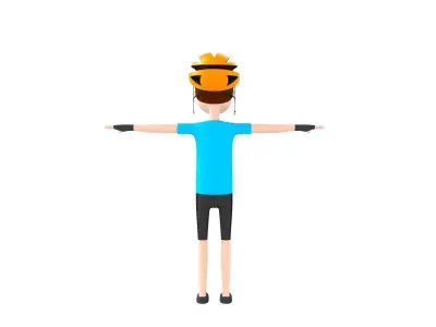 CartoonMan032 Cyclist 3D model