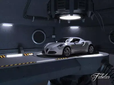 Alfa 4C garage 3D model