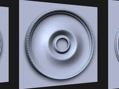 Rosette Ceiling VDM Brushes for Zbrush Vol 1 Low-poly 3D model