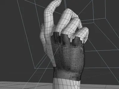A Hand human with finger 3D model
