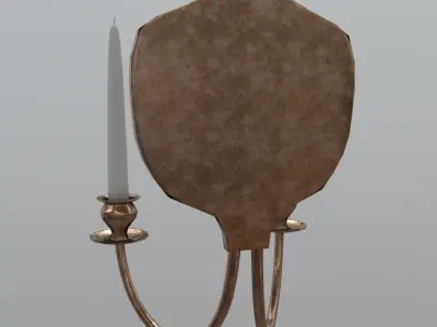 Candle Holder 3  Low-poly 3D model
