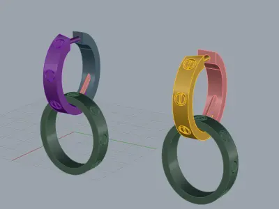 Earrings 57038 3D print model