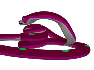 Snake Low-poly 3D model get