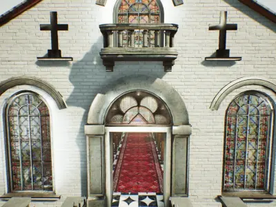 Church for Unreal Updated Low-poly 3D model