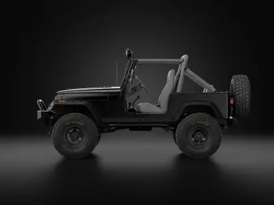 1987 Jeep Wrangler custom 3D model