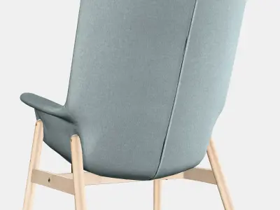 VEDBO High back armchair 1 Low-poly 3D model purchase