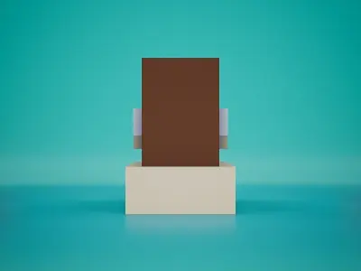 Voxel - Snail Low-poly 3D model