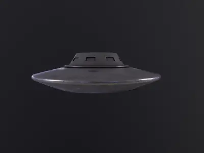 Flying Saucer 3D Model Low-poly 3D model