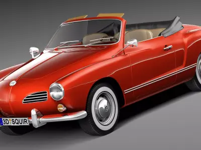 Volkswagen Karmann Ghia Cabrio 1955-1974 3D model