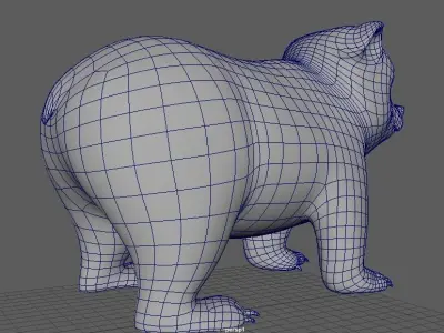 Cartoon Bear 3d Model Low-poly 3D model