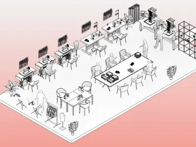 TALLER DE COSTURA REVIT - SEWING WORKSHOP REVIT  3D model