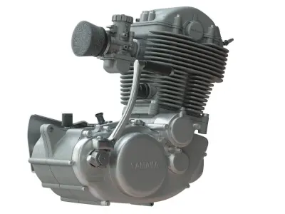 Engine Yamaha SR 500 3D model