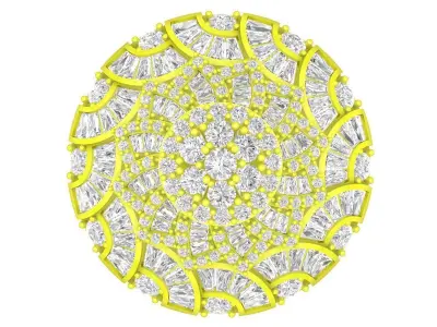 A7848 Luxury Diamond Fashion Women Ring 3D print model