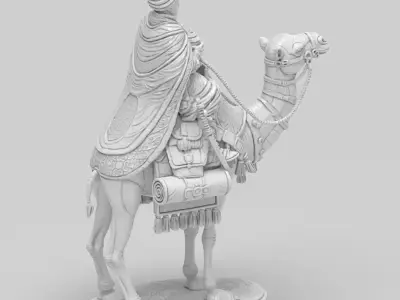 Nativity Three Wise Men Balthazar Camel 3D print model