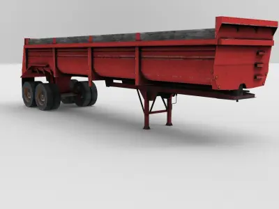 Trailer Lufkin 2000 Dump Low-poly 3D model