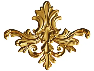 fetwork ornate gold ornament Low-poly 3D model