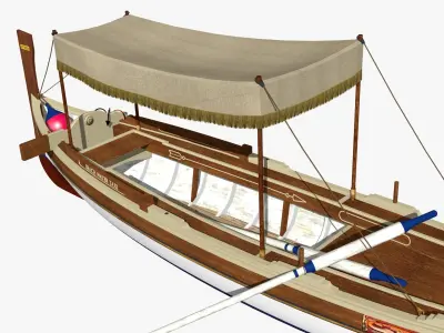 Dghajsa - Malta Gondola Low-poly 3D model