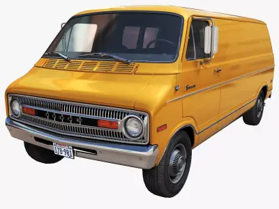 Dodge Tradesman D300 van Low-poly 3D model
