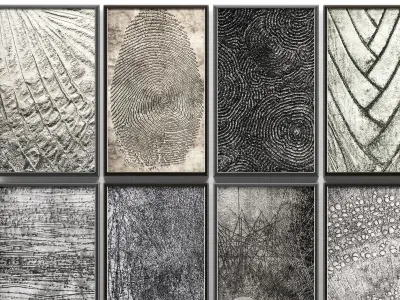 Collection of paintings for walls 10 3D model