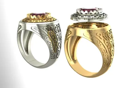 Fashion texture jewelry ring 3D print model