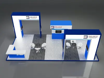 Booth Exhibition Stand a168 3D model