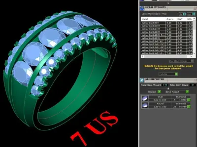 Luxury Men Rings Designs 6MR015 3D print model