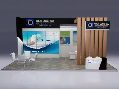  Booth Exhibition Stand a646  3D model