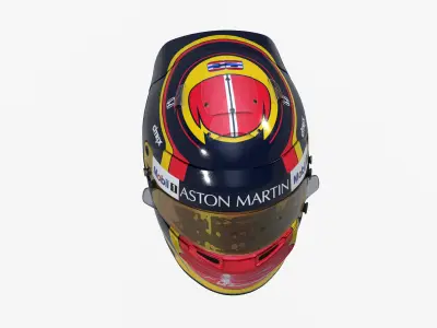 Albon helmet 2019 Low-poly 3D model