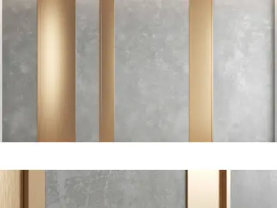 Decorative wall panel set 49 3D model